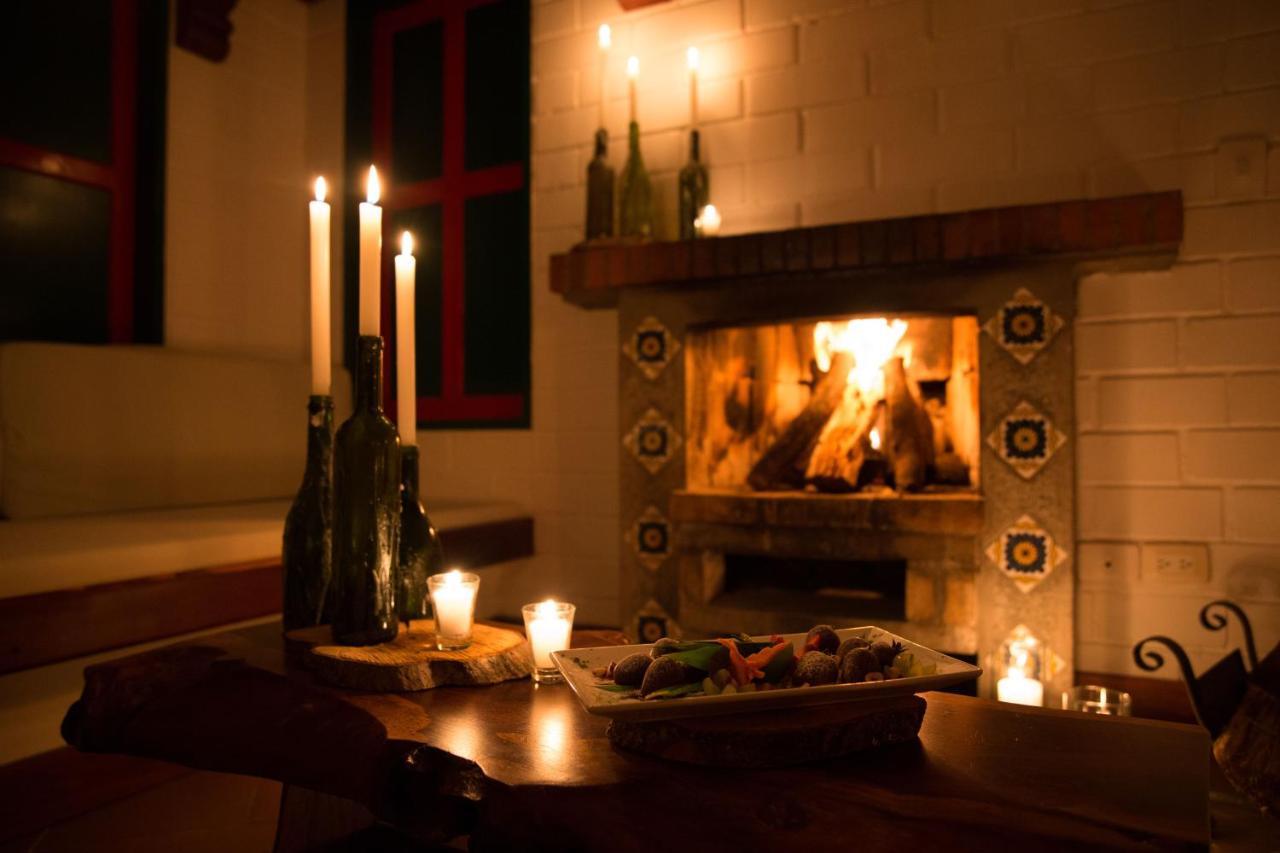 Готель Termales El Otono La Enea Екстер'єр фото The fireplace at the restaurant